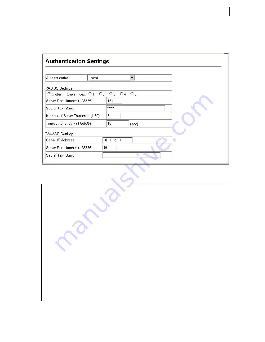 Edge-Core ES3628C Management Manual Download Page 105