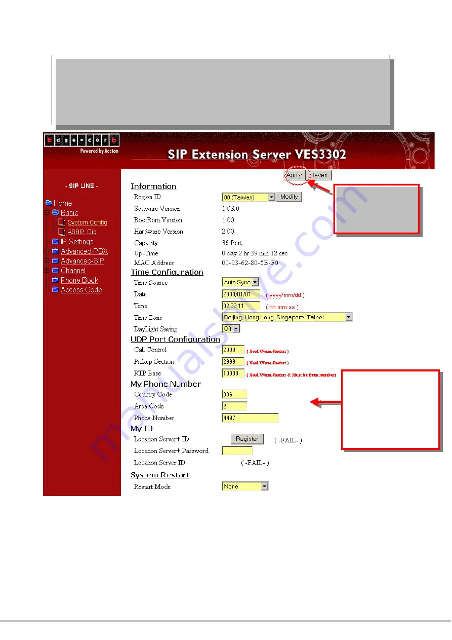 Edge-Core VES3302-36 Quick Installation Manual Download Page 12