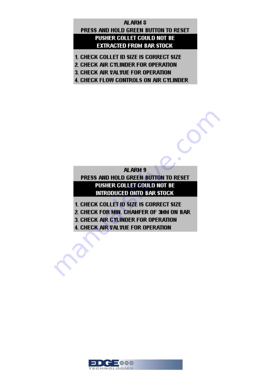 Edge Technologies Patriot 338 Operation Manual Download Page 155