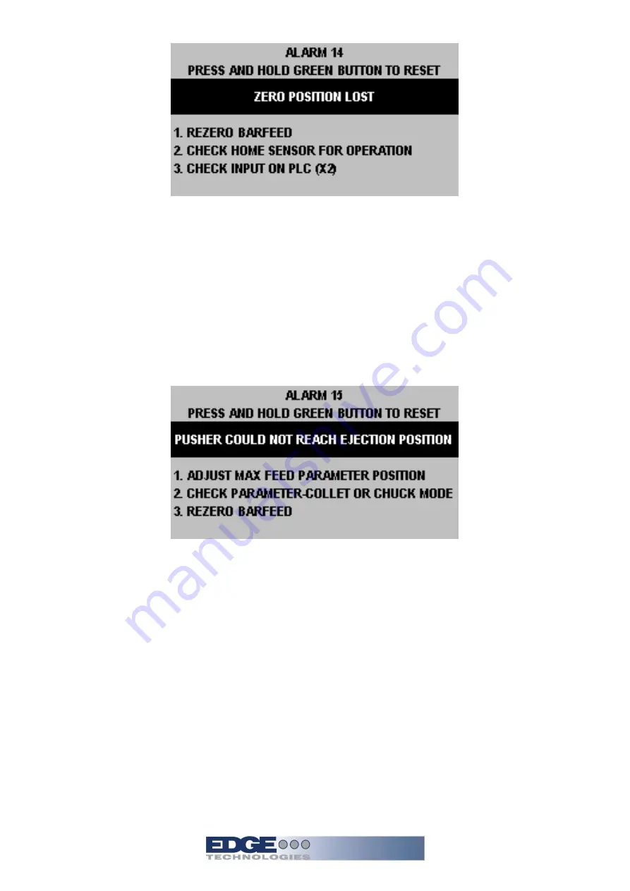 Edge Technologies Patriot 338 Operation Manual Download Page 158