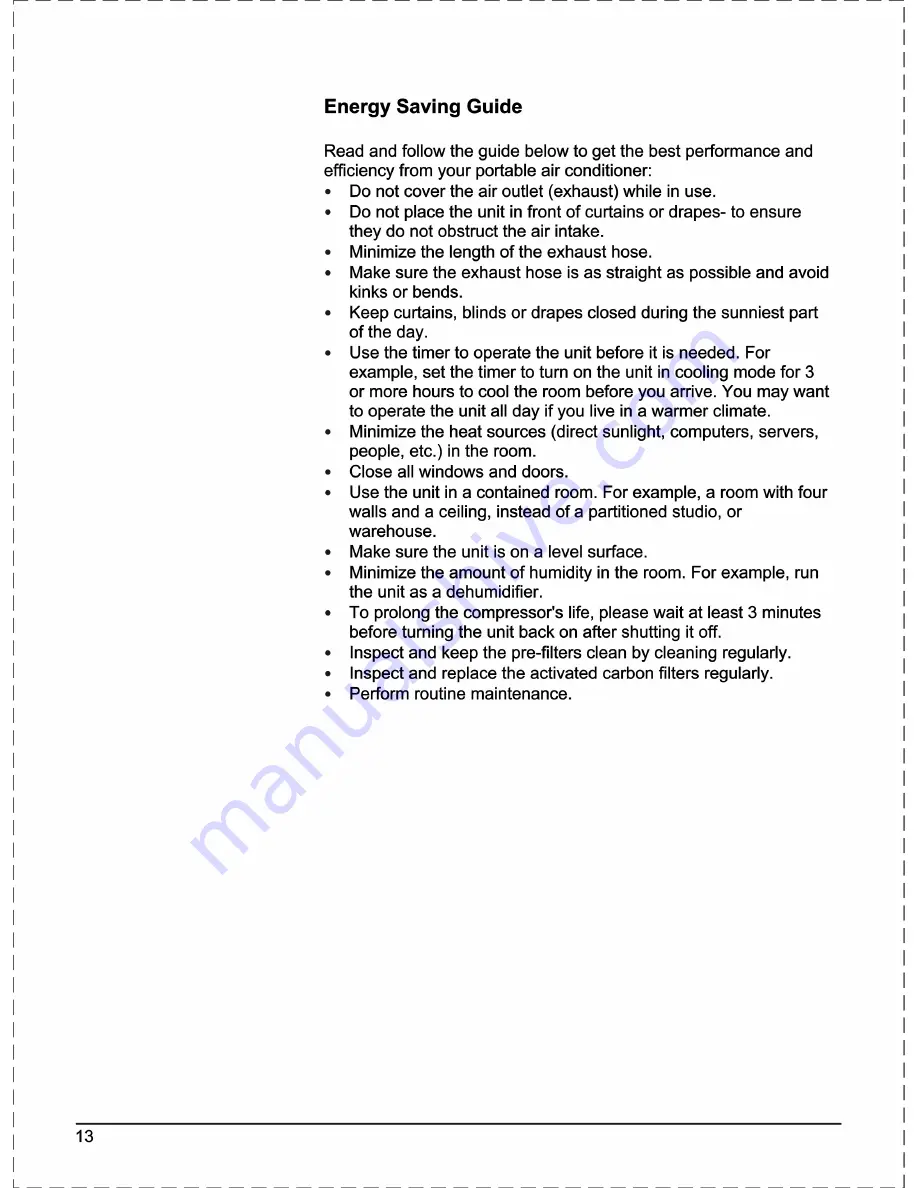 EdgeStar AP12000S-1 Owner'S Manual Download Page 16