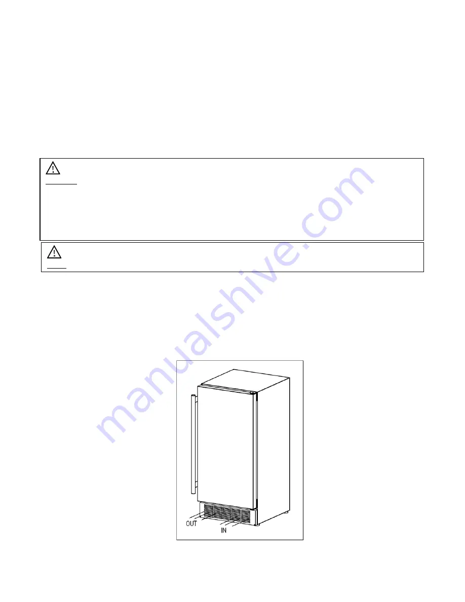 EdgeStar IB250BL Owner'S Manual Download Page 8