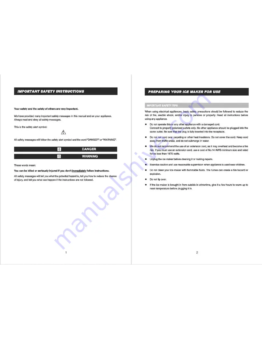 EdgeStar IP201SS Owner'S Manual Download Page 2