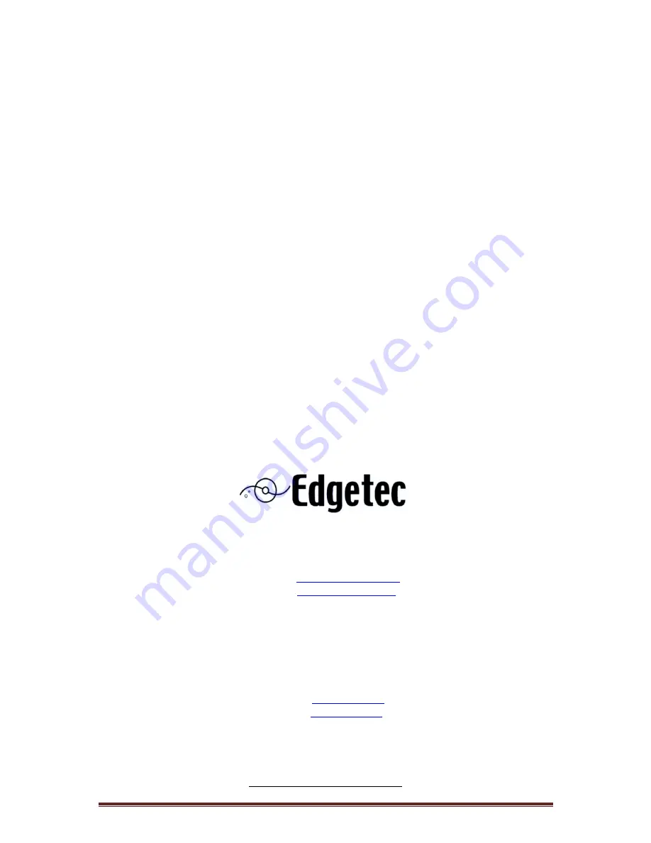 Edgetech pulse 070 Installation And Operating Instructions Manual Download Page 12