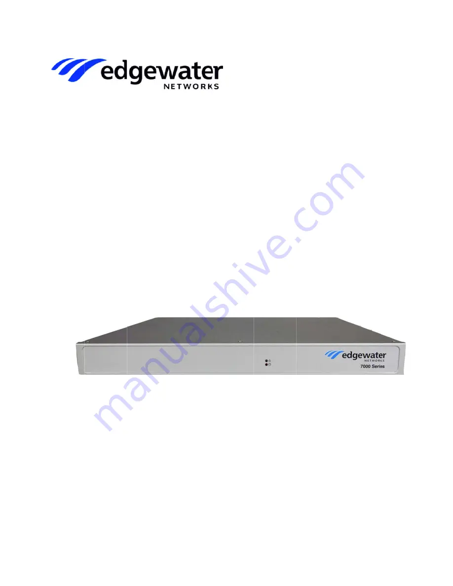 Edgewater Networks EdgeProtect 7300 Скачать руководство пользователя страница 1