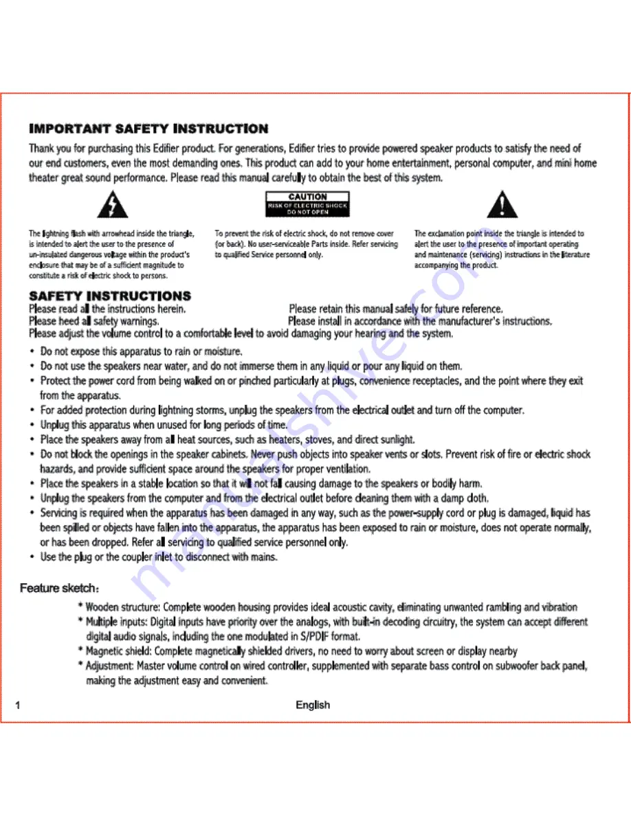 EDIFIER S330D User Manual Download Page 2