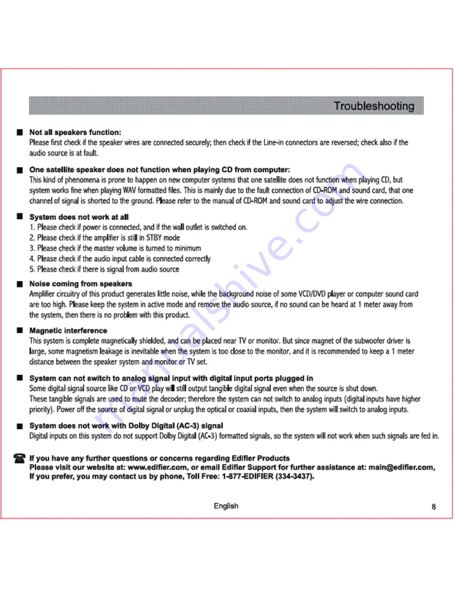 EDIFIER S330D User Manual Download Page 9