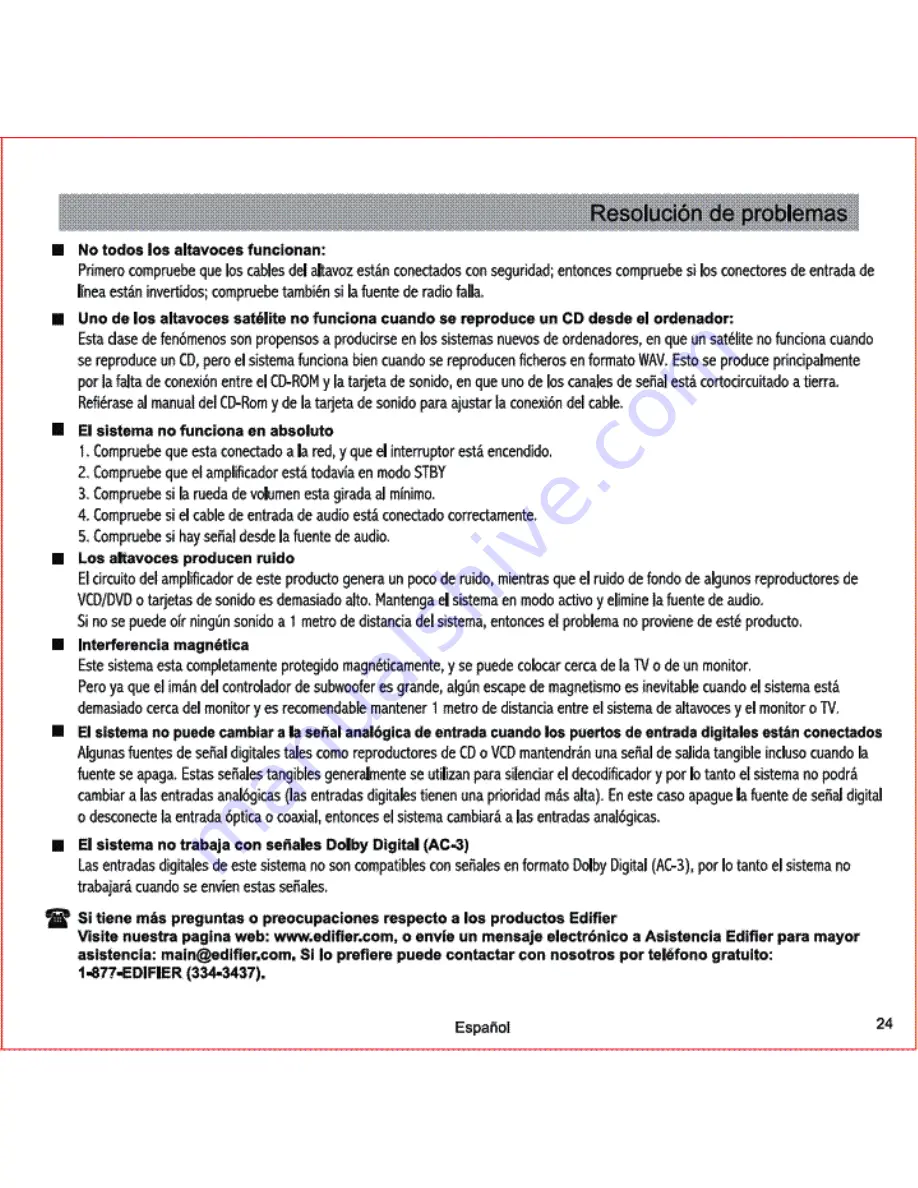 EDIFIER S330D User Manual Download Page 25