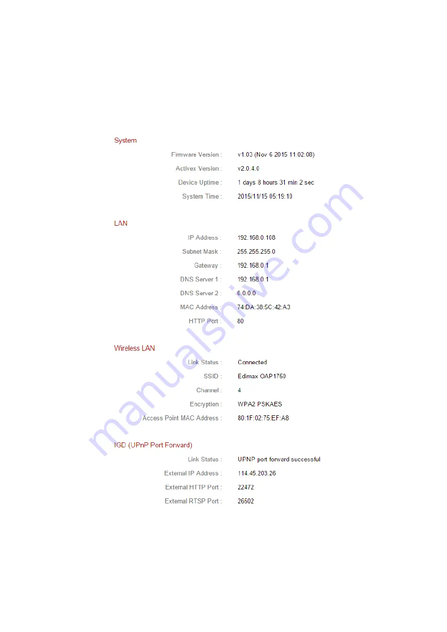 Edimax IC-5160GC Скачать руководство пользователя страница 88