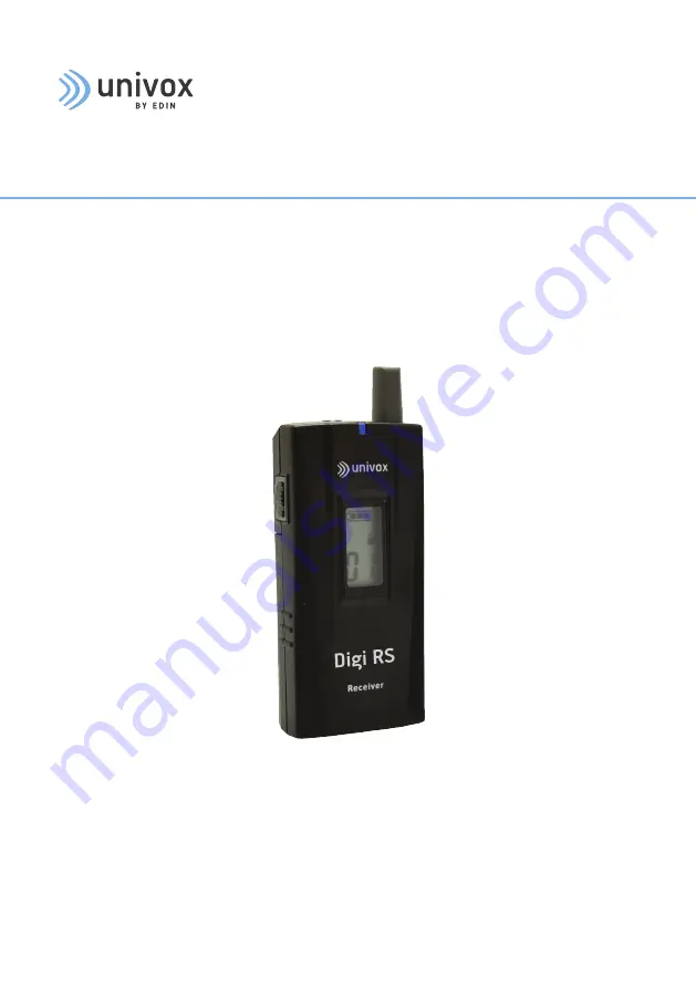 Edin Univox Digi RS-R User Manual Download Page 1