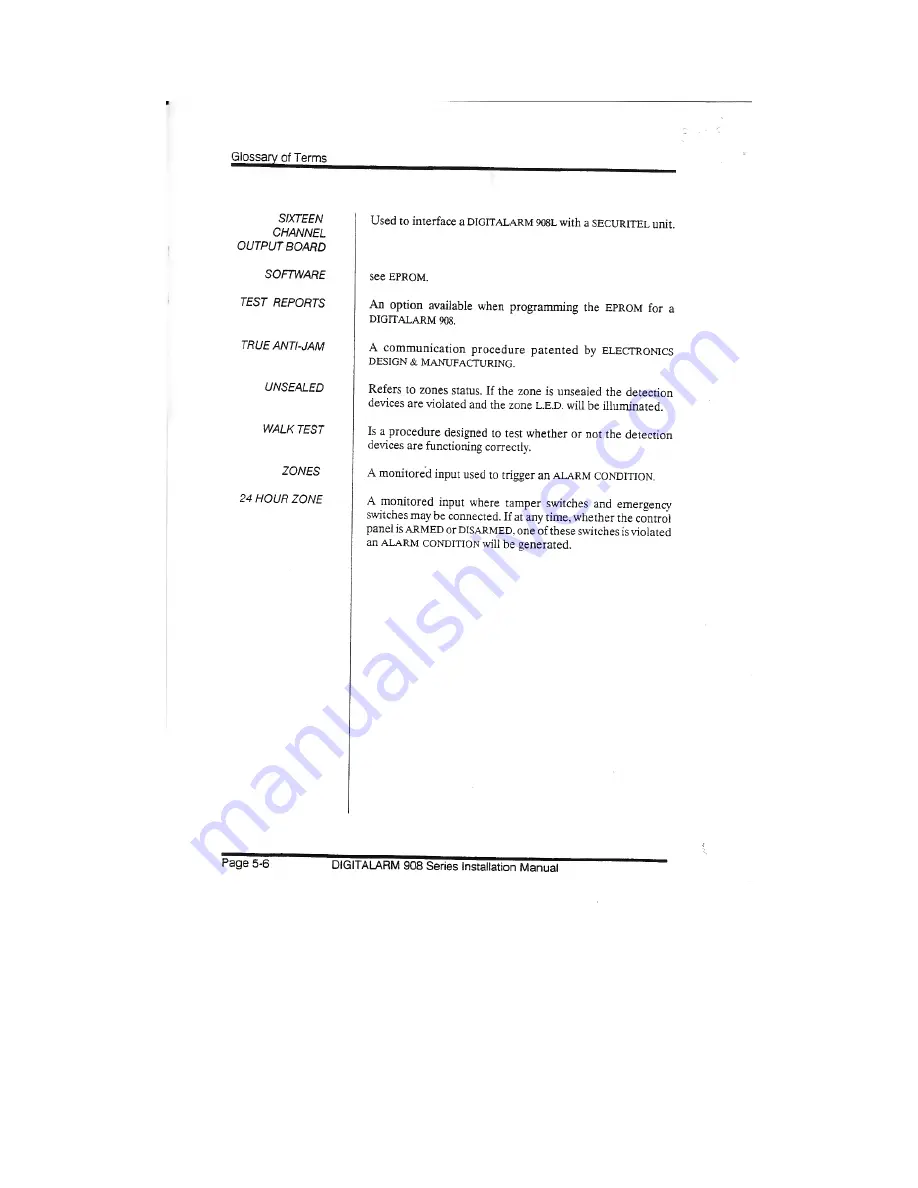 EDM DIGITALARM 908C Installation Manual Download Page 45