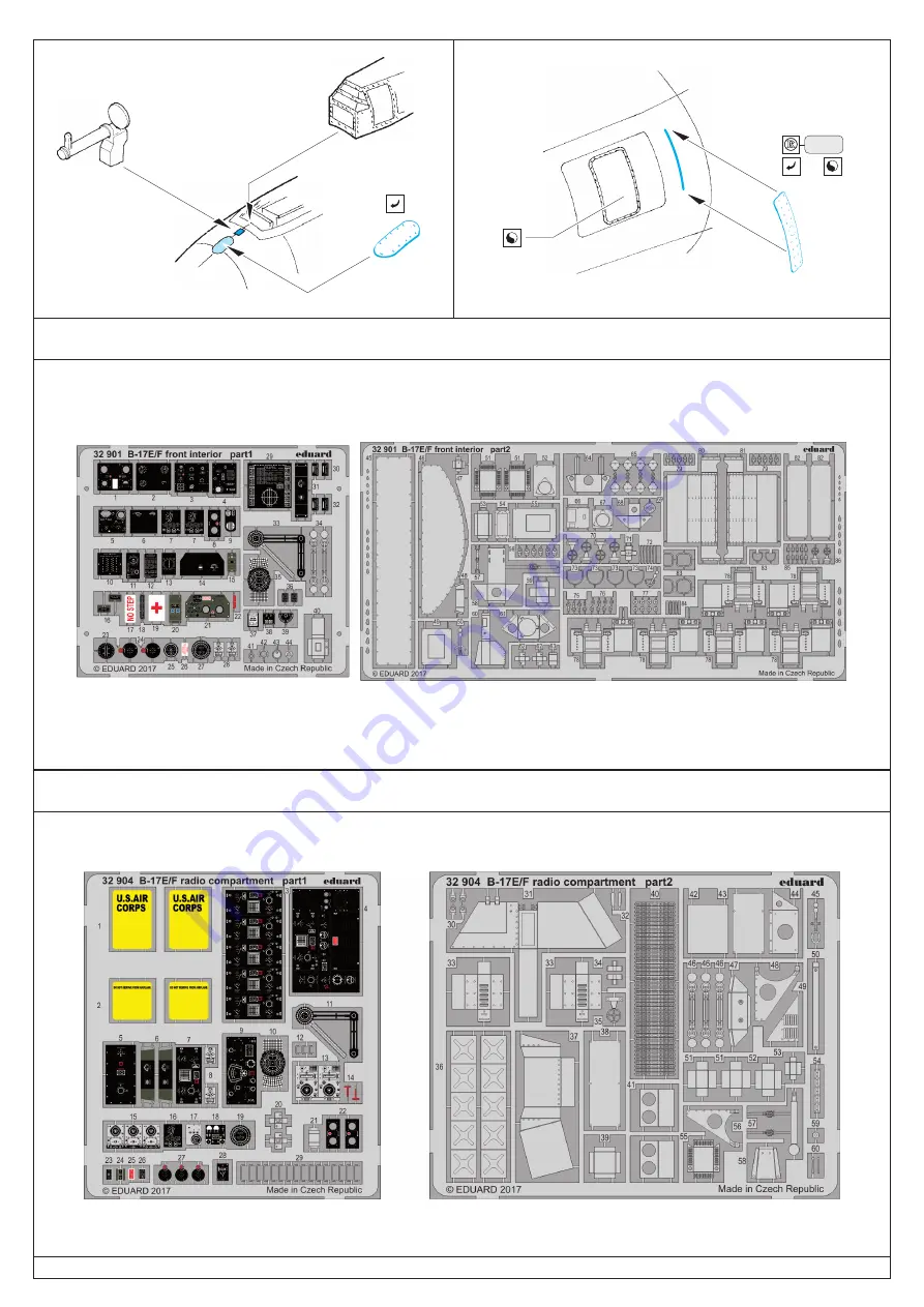 Eduard B-17E/F exterior Скачать руководство пользователя страница 3