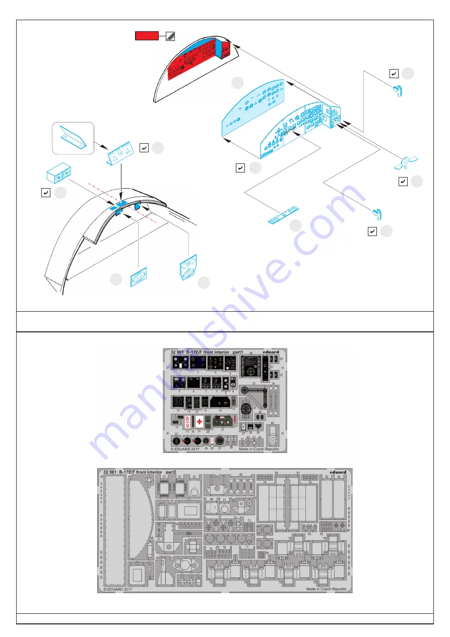 Eduard B-17E/F Скачать руководство пользователя страница 2