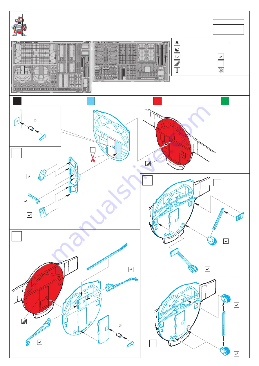 Eduard B-17F bomb bay Скачать руководство пользователя страница 1