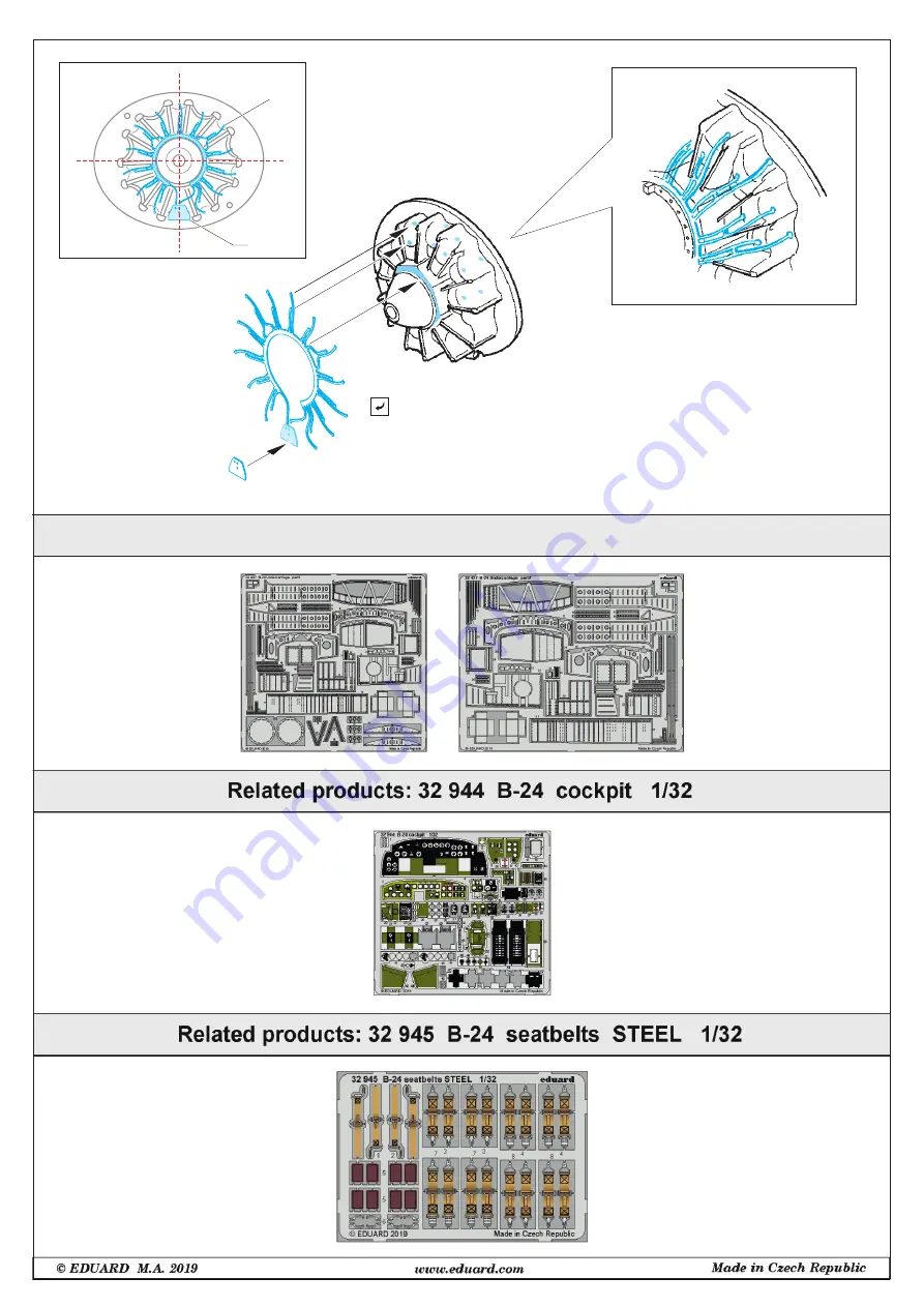 Eduard B-24 engines Скачать руководство пользователя страница 3