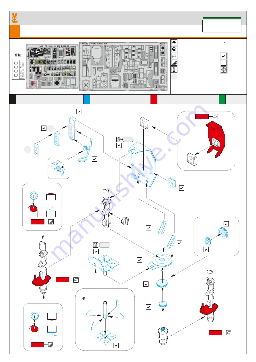 Eduard B-26B-50 Invader Manual Download Page 1