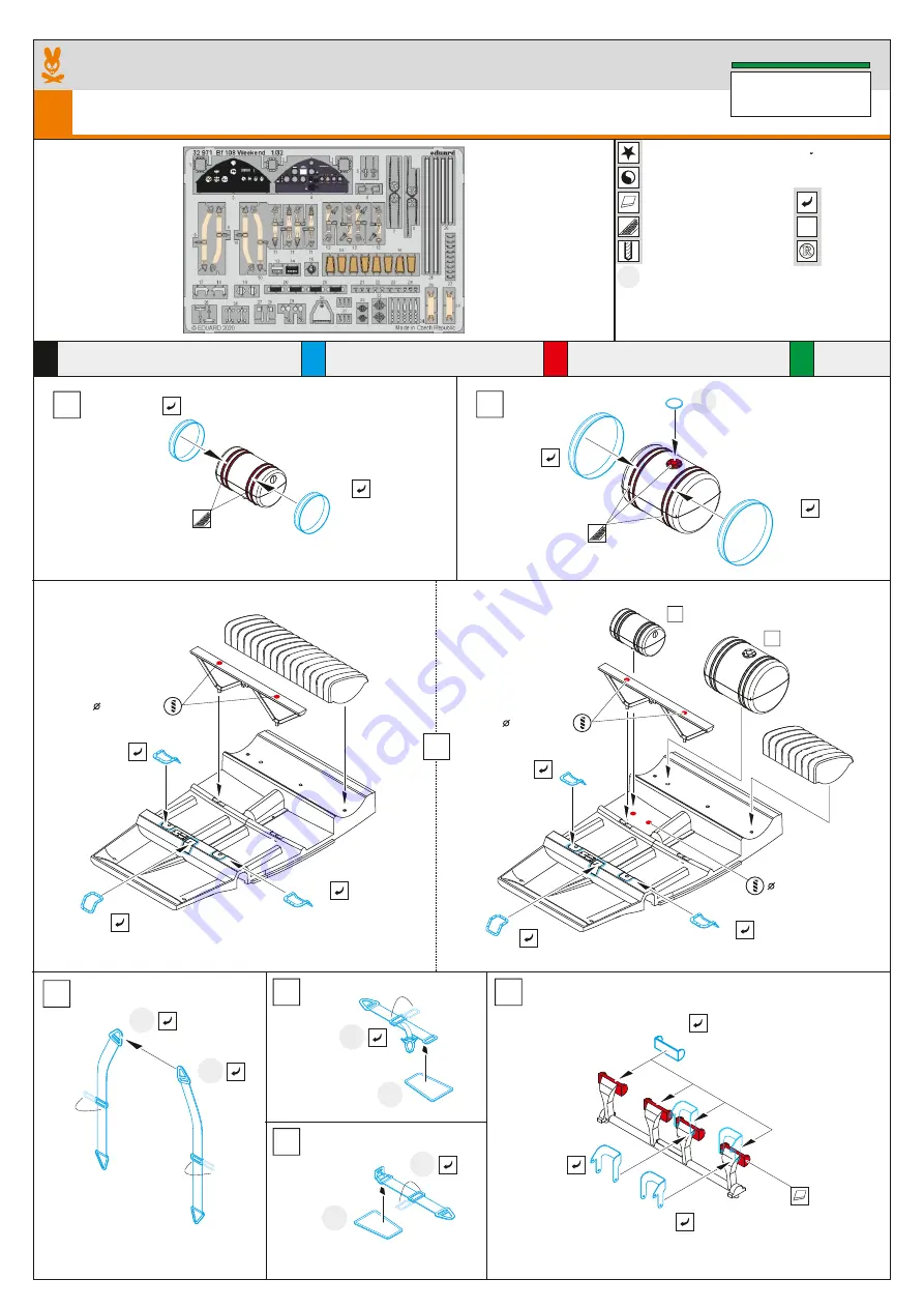 Eduard Bf 108 Weekend Manual Download Page 1