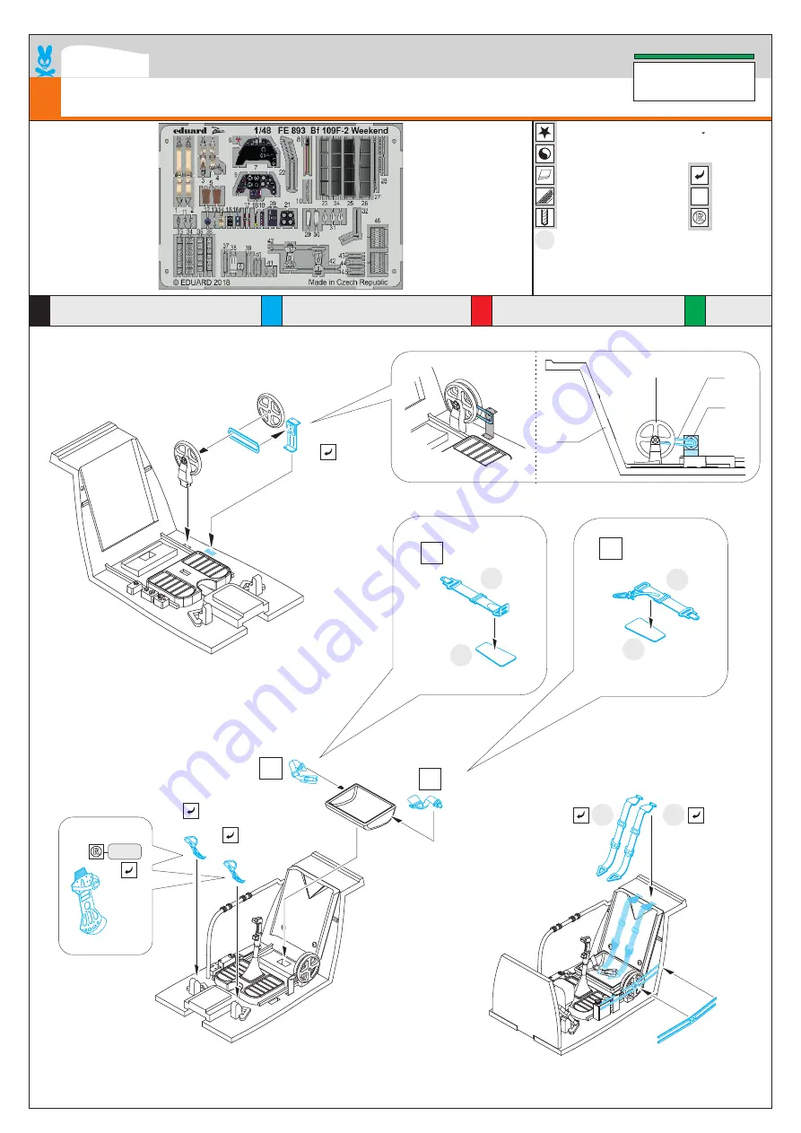 Eduard Bf 109F-2 Weekend Quick Start Manual Download Page 1