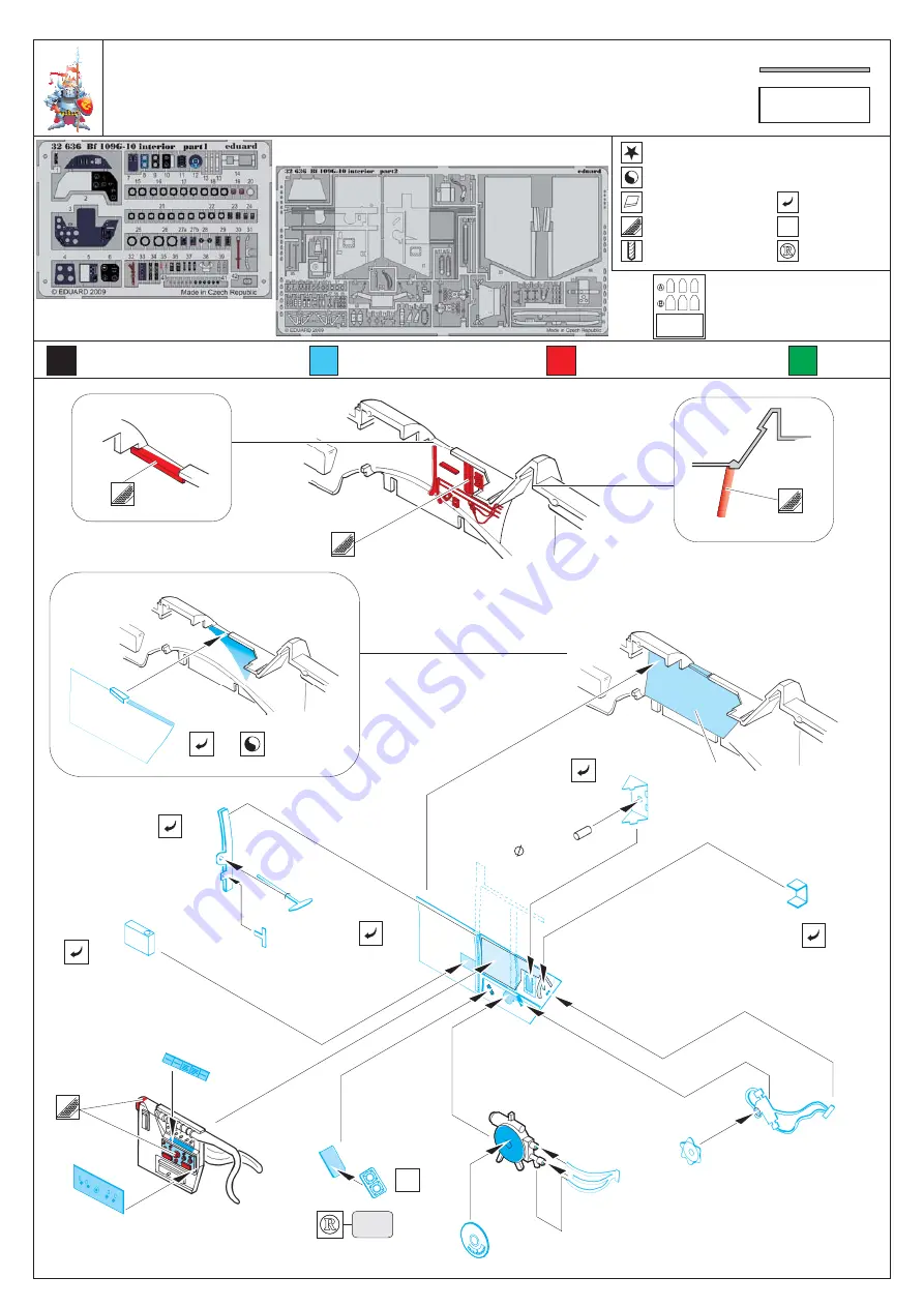 Eduard Bf 109G-10 interior Скачать руководство пользователя страница 1