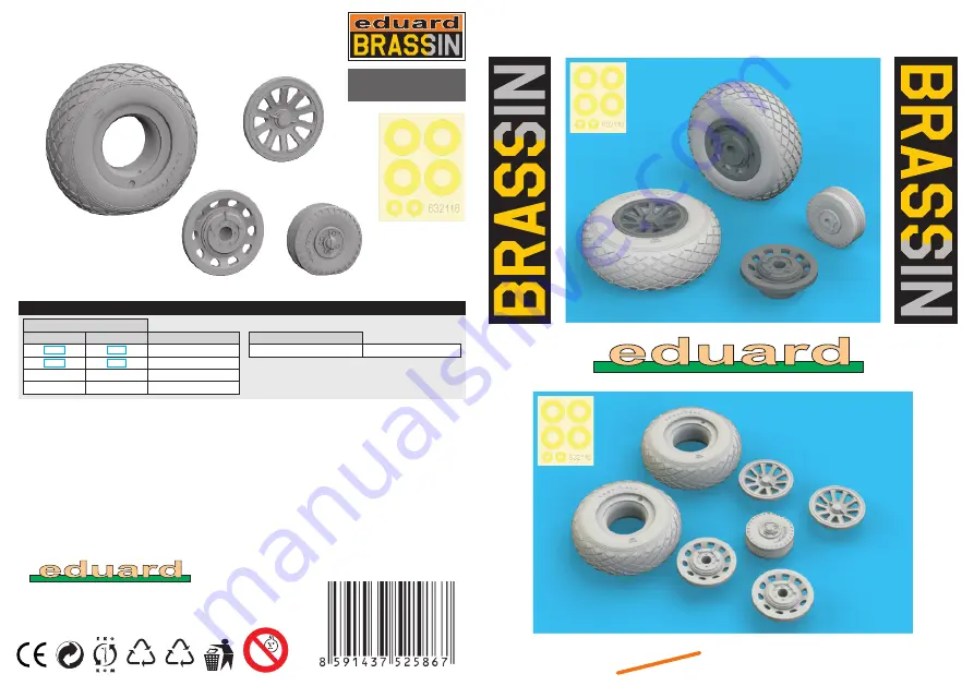 Eduard BRASSIN P-51D wheels Скачать руководство пользователя страница 1