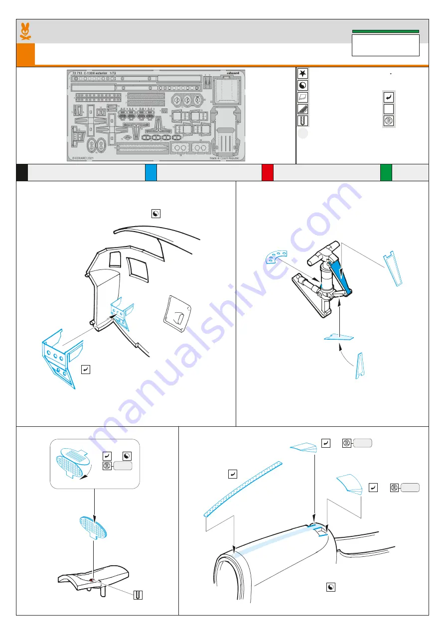 Eduard C-130H exterior Assembly Instructions Download Page 1