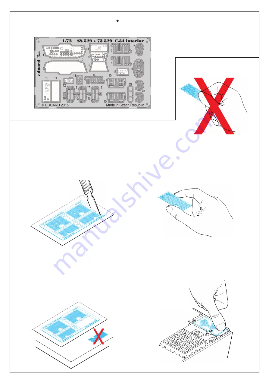 Eduard C-54 interior S.A. Скачать руководство пользователя страница 3
