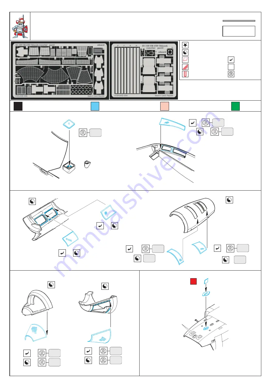 Eduard CH-47D Chinook exterior 1/35 Quick Start Manual Download Page 1