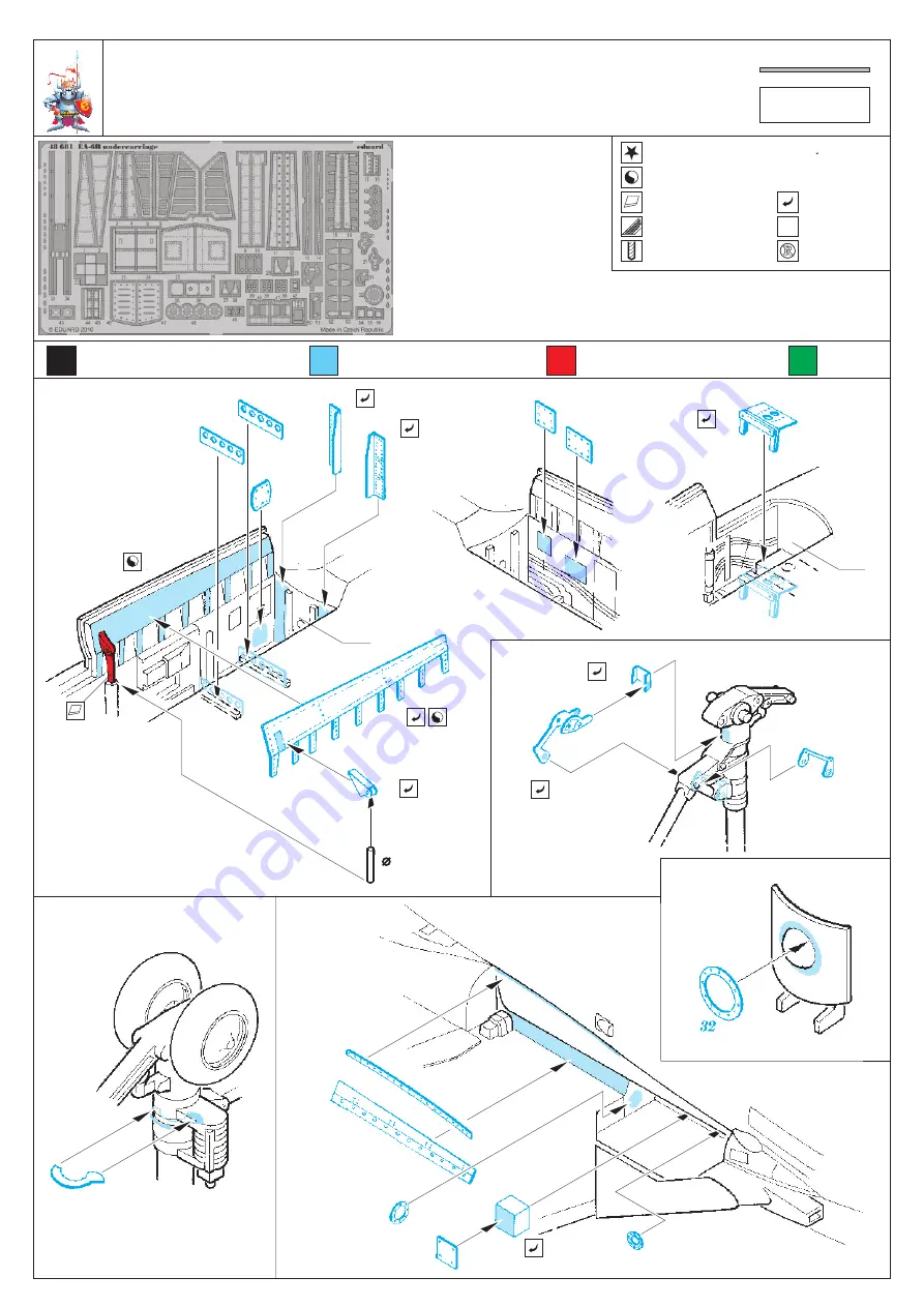 Eduard EA-6B undercarriage Скачать руководство пользователя страница 1