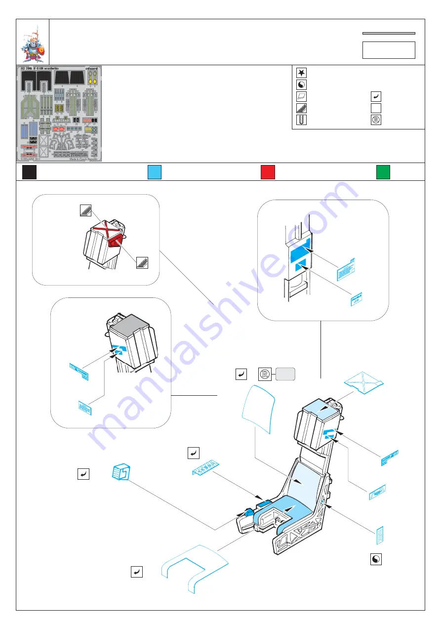 Eduard F-14D seatbelts Скачать руководство пользователя страница 1