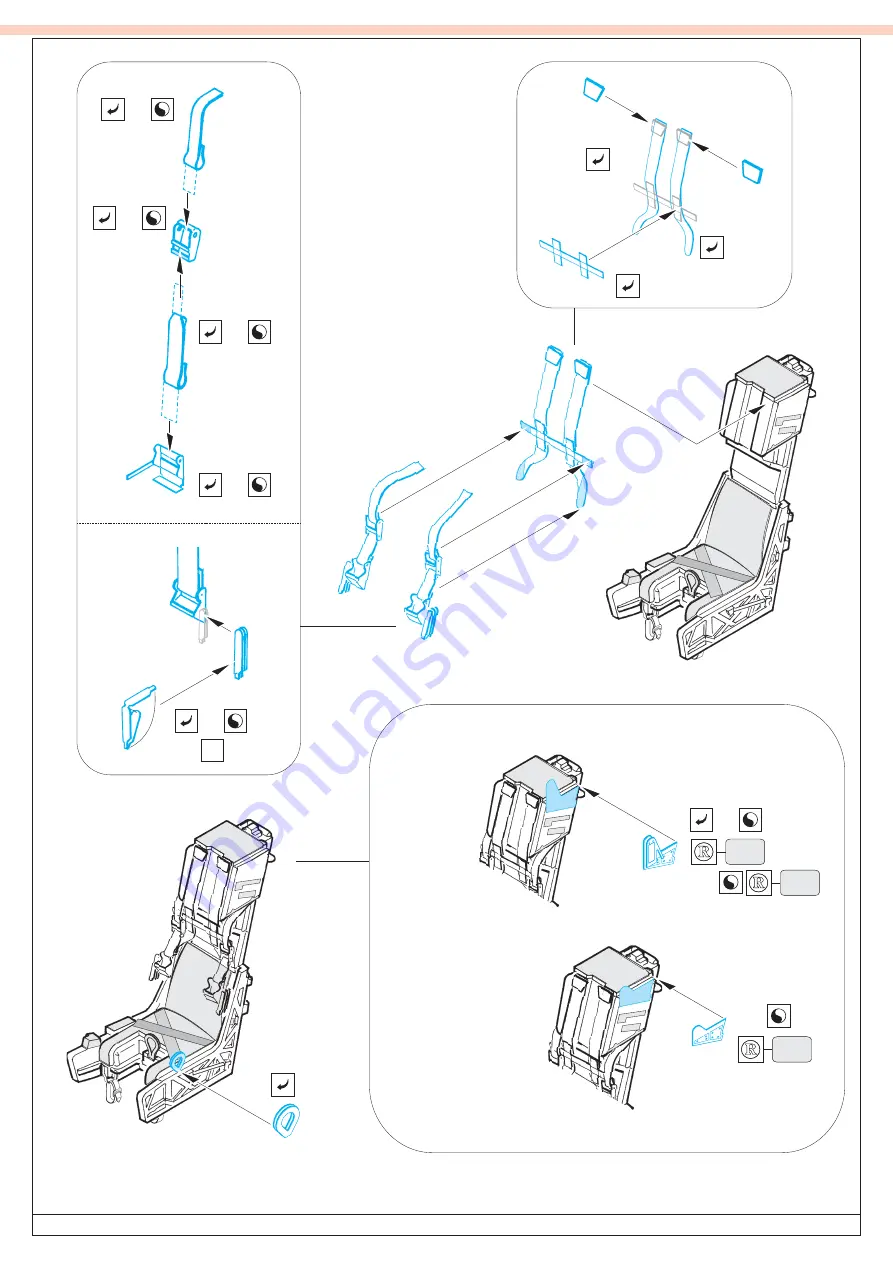 Eduard F-14D seatbelts Скачать руководство пользователя страница 3