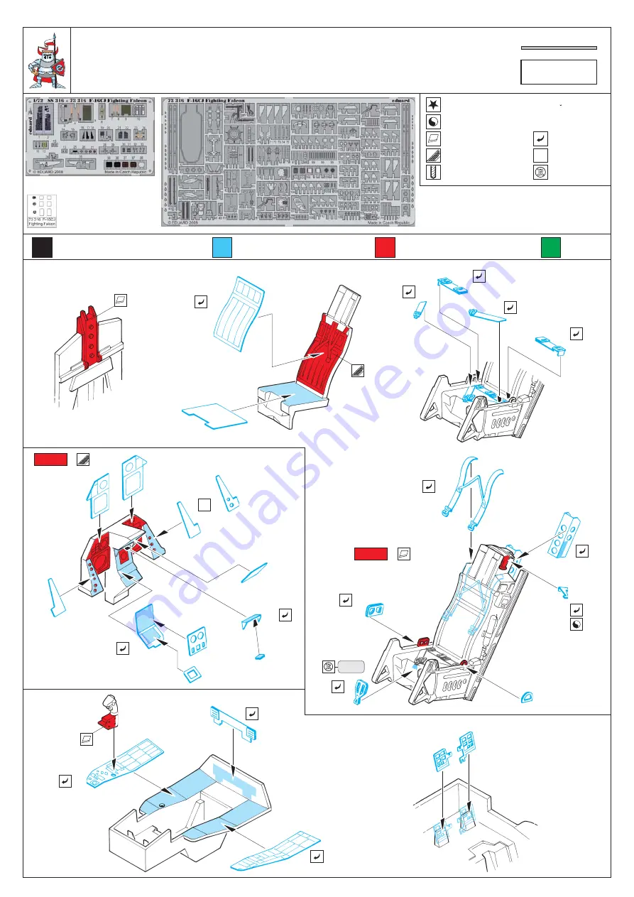 Eduard F-16CJ Fighting Falcon S.A. Quick Start Manual Download Page 1