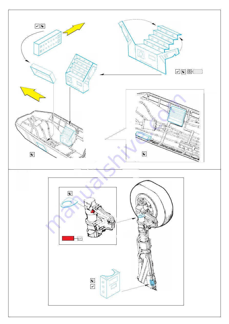 Eduard F-35A wheel bays & bomb bay 1/32 Скачать руководство пользователя страница 2