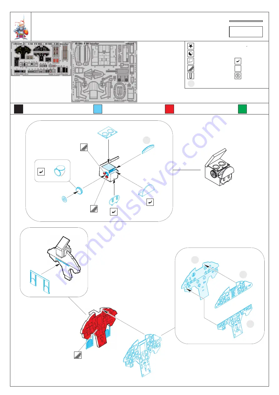 Eduard F-80 interior S.A. Manual Download Page 1