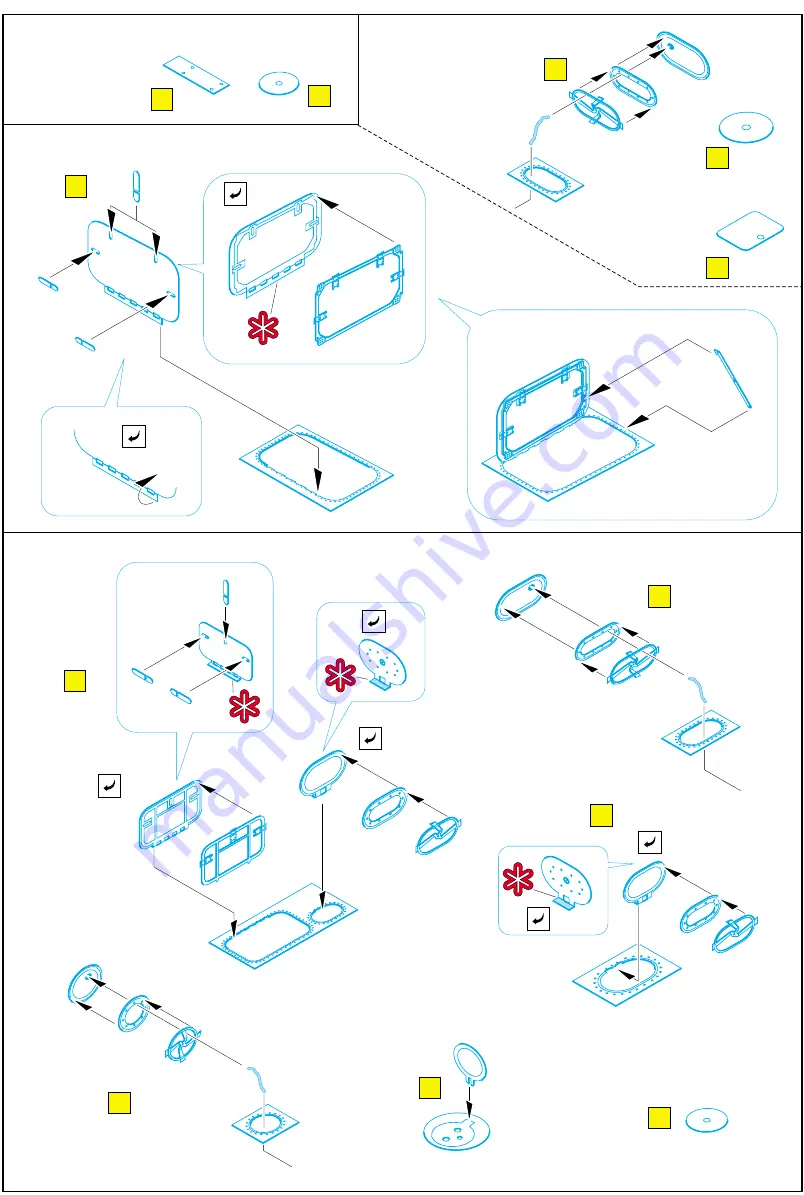 Eduard Fw-190D Acces and scribing templates Скачать руководство пользователя страница 3