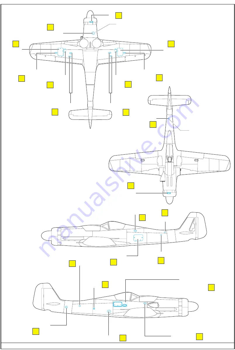 Eduard Fw-190D Acces and scribing templates Скачать руководство пользователя страница 4