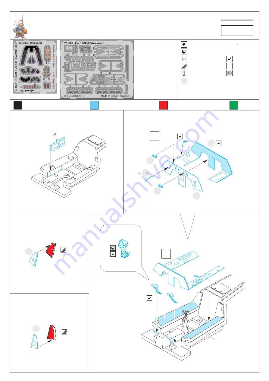 Eduard Fw 190F-8 Weekend Assembly Instructions Download Page 1