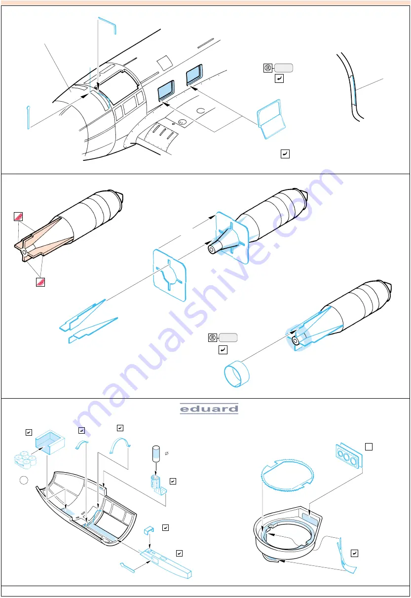 Eduard He-111H-6 exterior set Скачать руководство пользователя страница 3