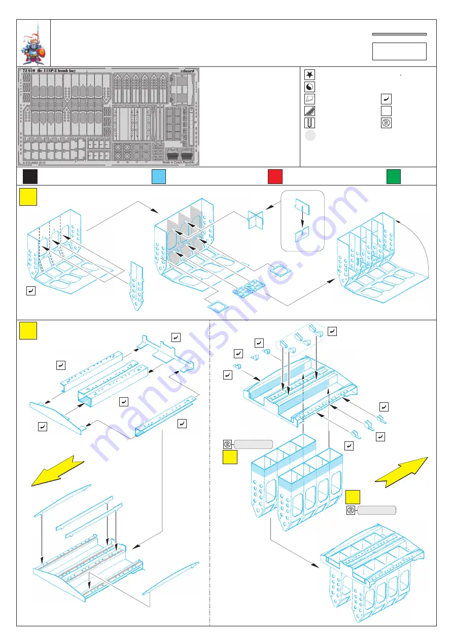 Eduard He 111P-2 bomb bay Quick Start Manual Download Page 1