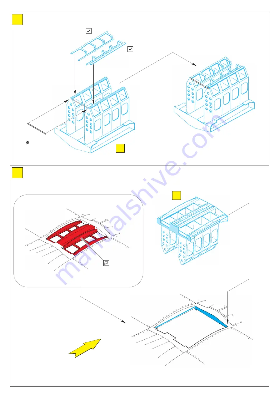 Eduard He 111P-2 bomb bay Quick Start Manual Download Page 2