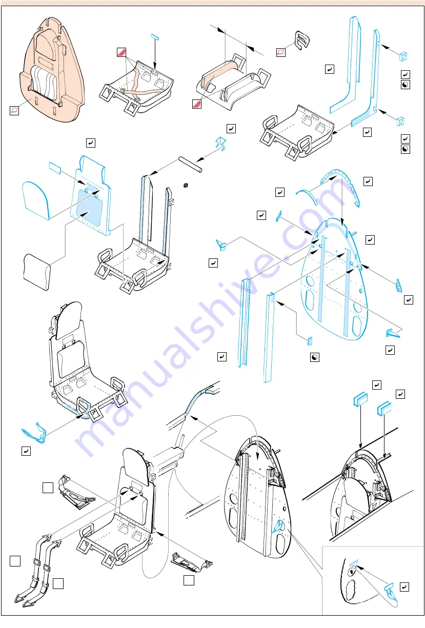 Eduard He 162A Spatz interior Quick Start Manual Download Page 3