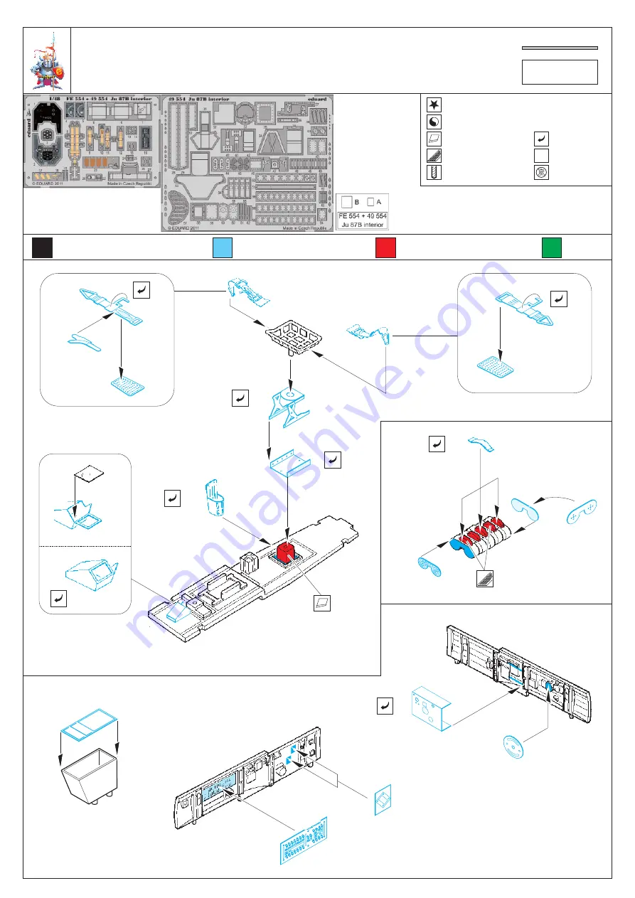 Eduard Ju 87B interior S.A. Instruction Sheet Download Page 1