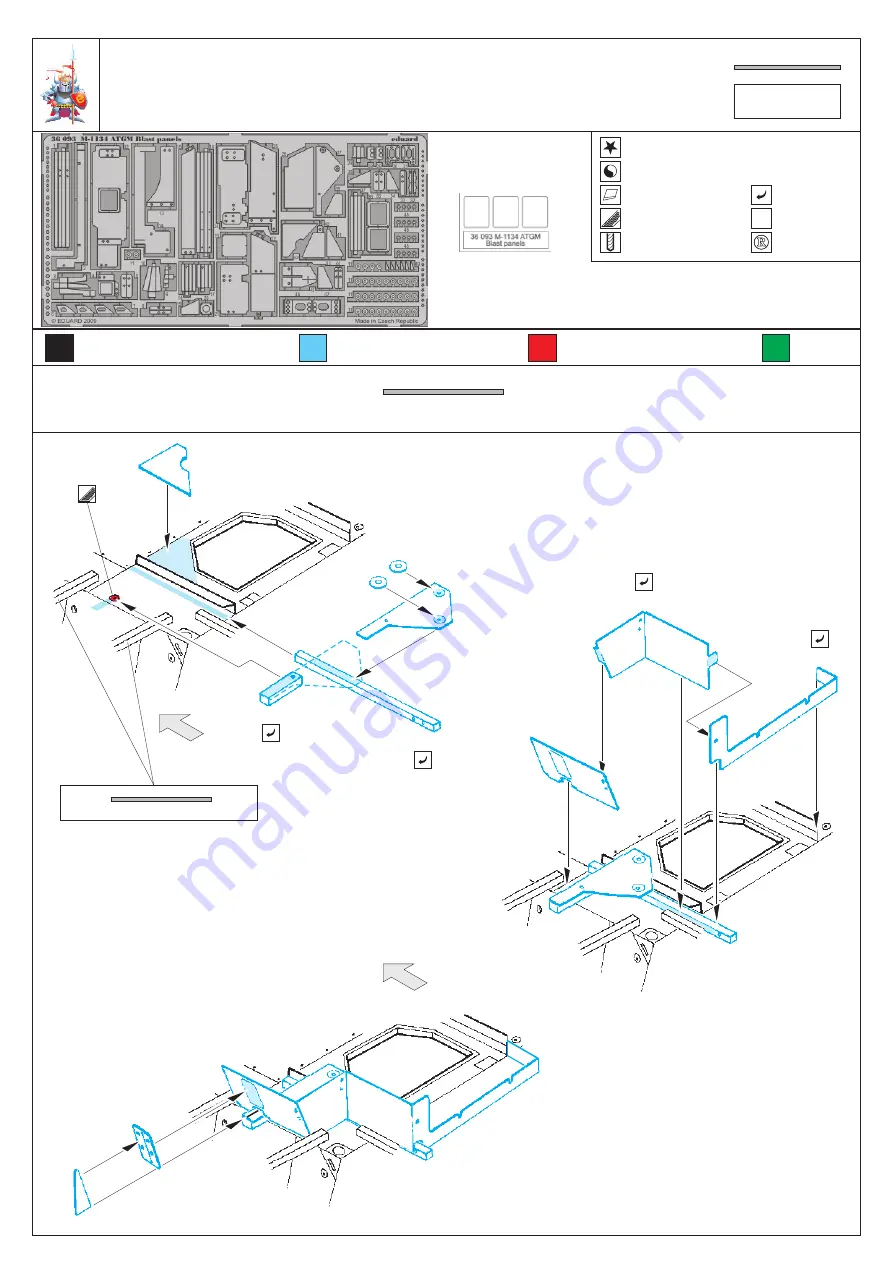 Eduard M-1134 ATGM Blast panels Quick Start Manual Download Page 1