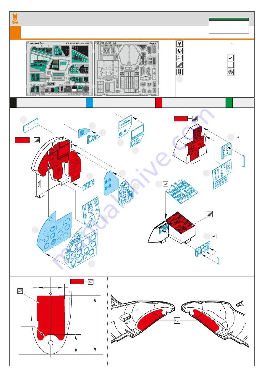 Eduard Mi-24D Assembly Instructions Download Page 1