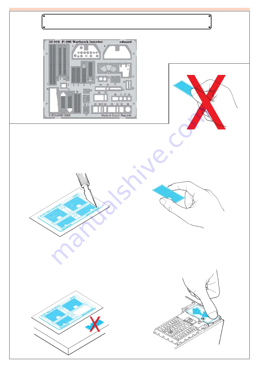Eduard P-40E Warhawk interior S.A. Скачать руководство пользователя страница 3