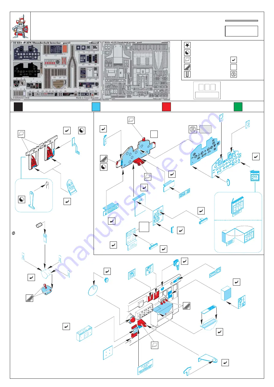 Eduard P-47N Thunderbolt interior S.A. Manual Download Page 1