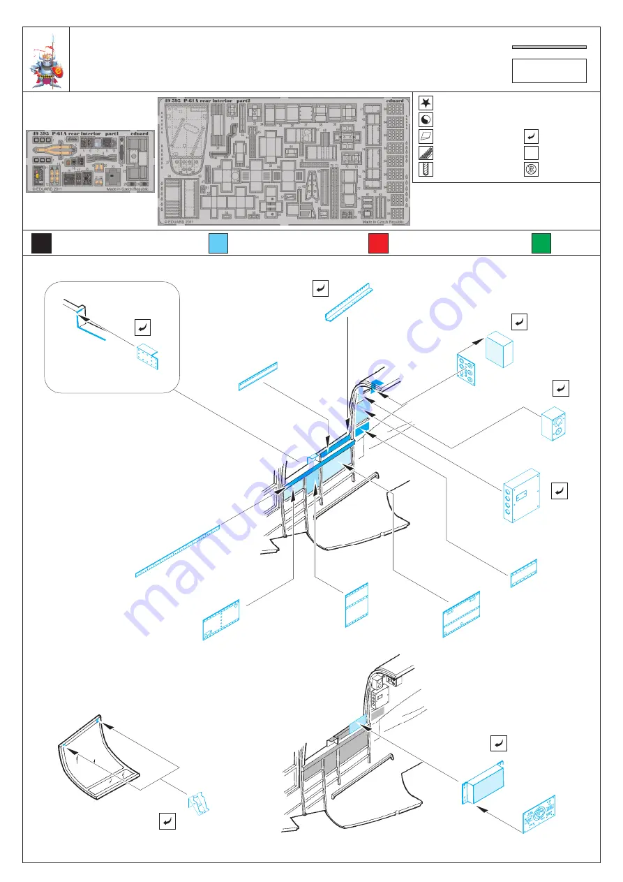 Eduard P-61A rear interior S.A. Quick Start Manual Download Page 1