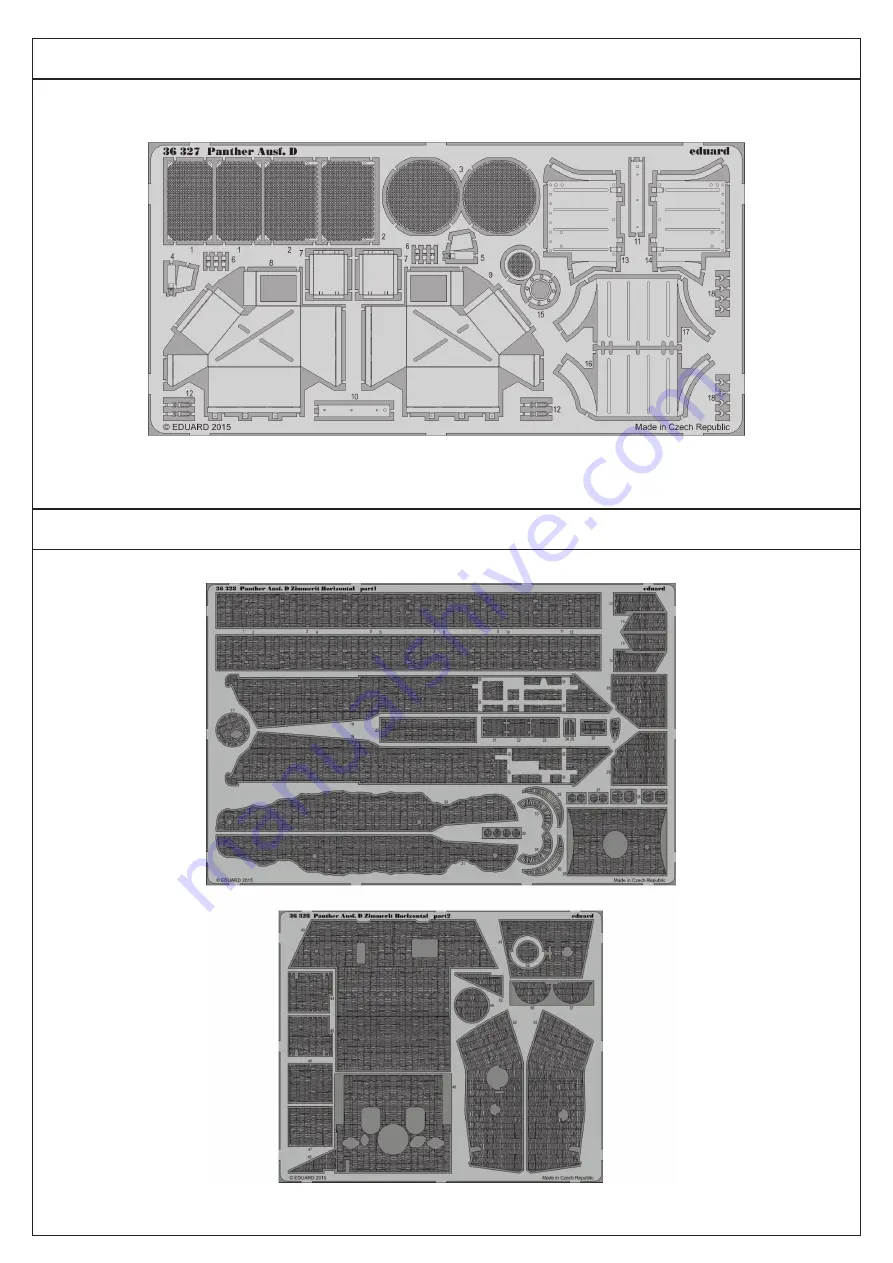 Eduard Panther Ausf. D handles and holders Quick Start Manual Download Page 3