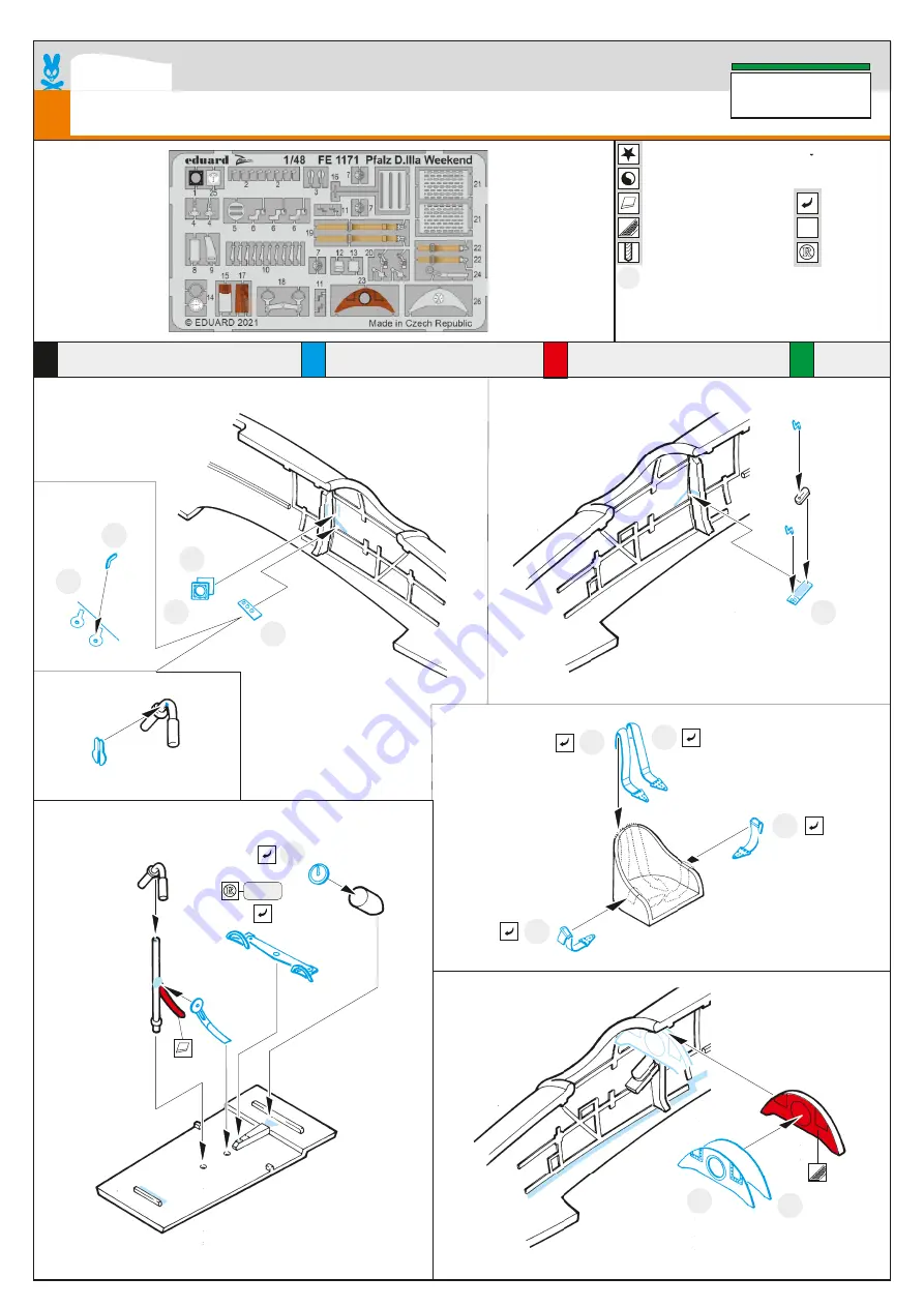 Eduard Pfalz D.IIIa Weekend Quick Start Manual Download Page 1