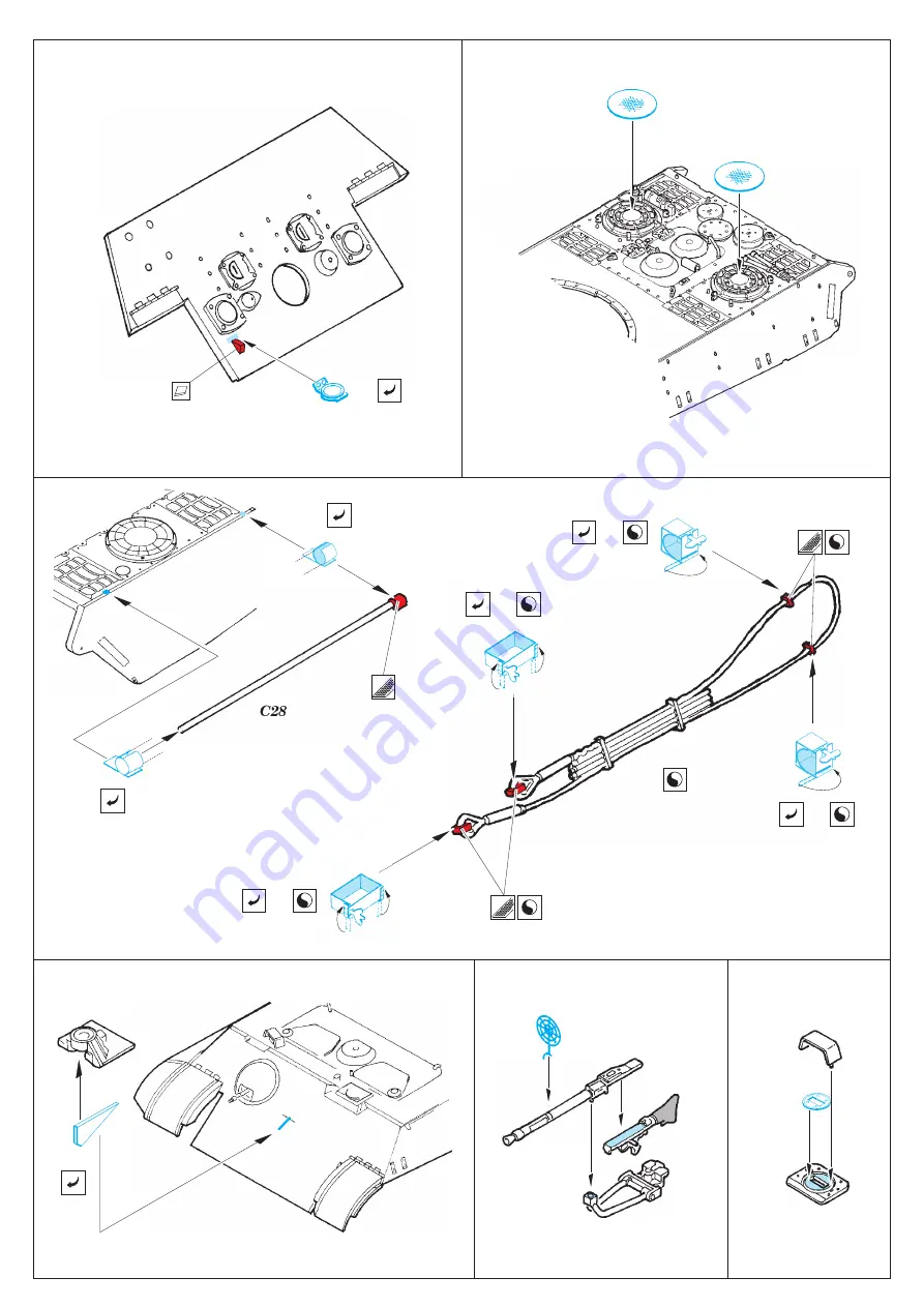 Eduard Pz.Kpfw. VI Ausf.B Tiger II Weekend upgrade set Скачать руководство пользователя страница 3