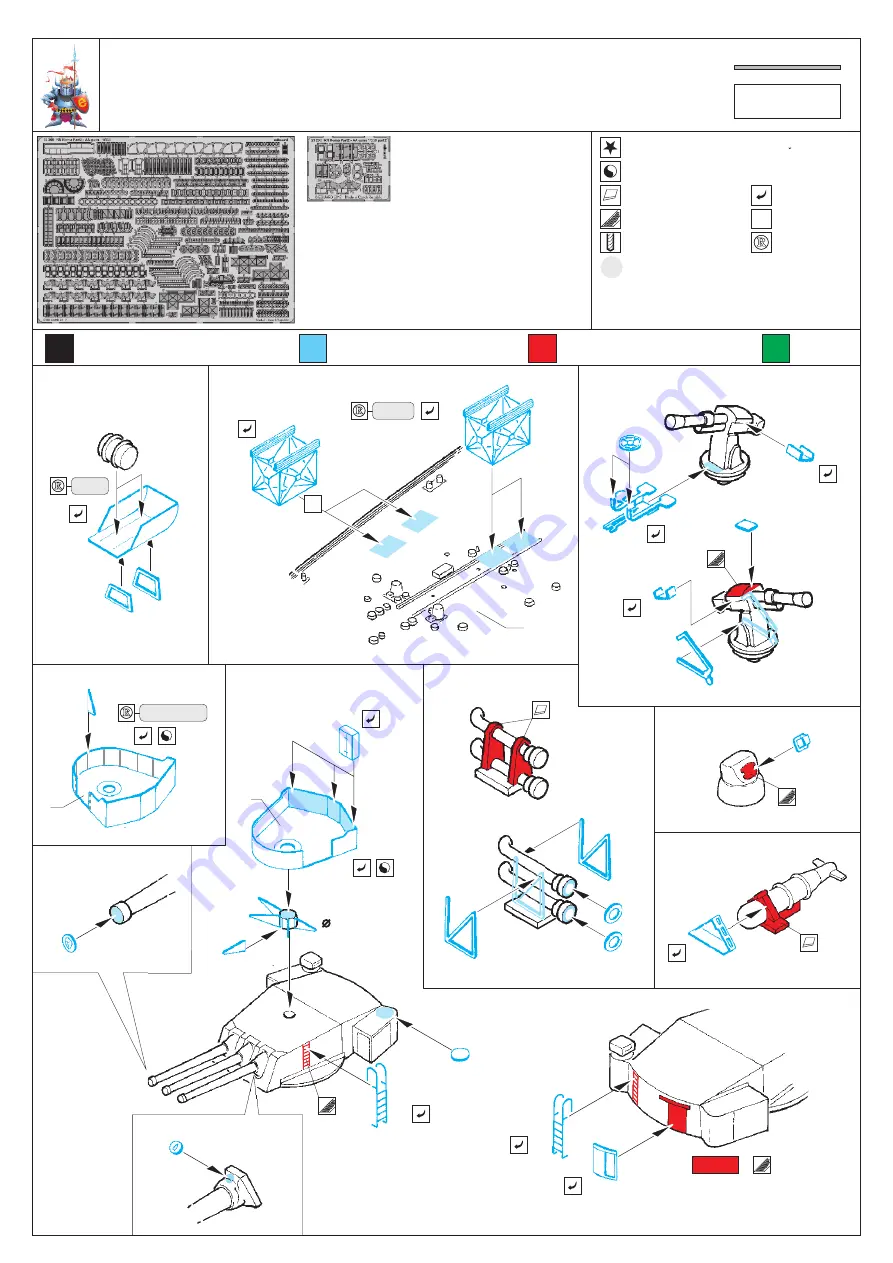 Eduard RN Roma Part2 - AA guns 1/350 Скачать руководство пользователя страница 1